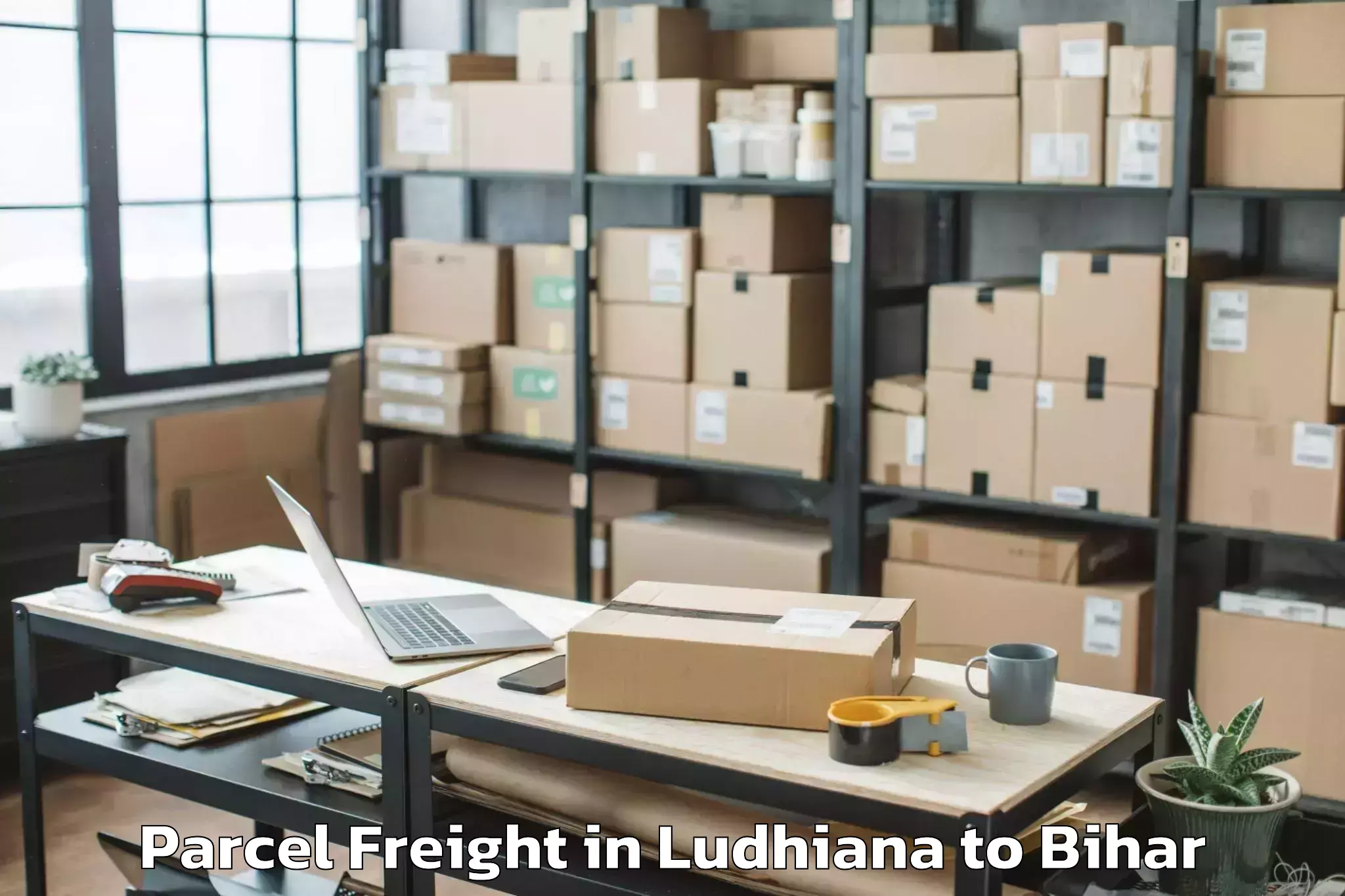 Ludhiana to Lauria Nandangarh Parcel Freight